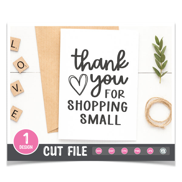 Thank You for Shopping Small SVG