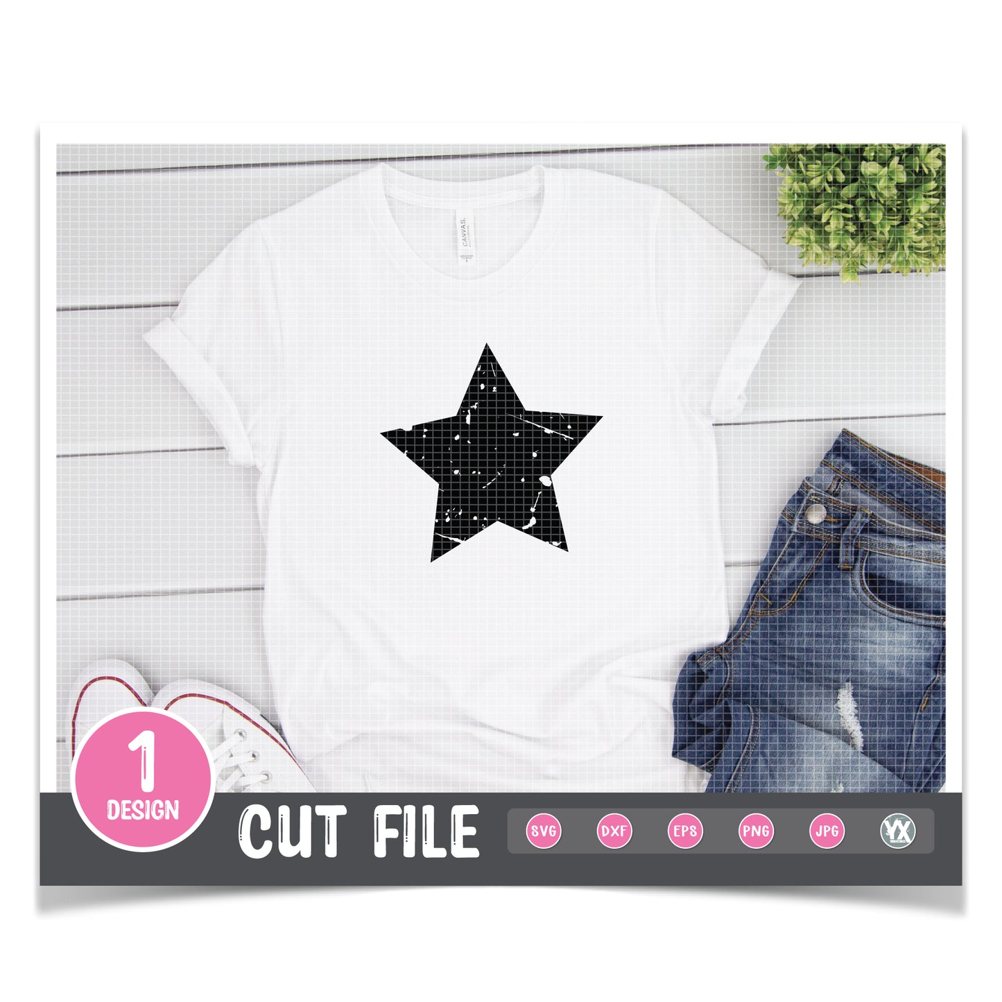 Grunge Star SVG