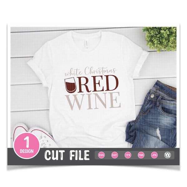 White Christmas, Red Wine SVG
