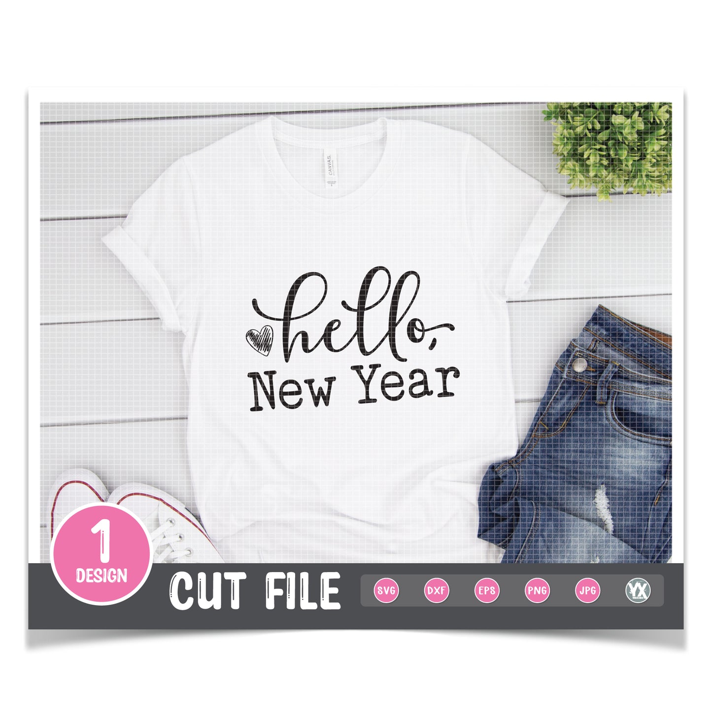 Hello, New Year SVG