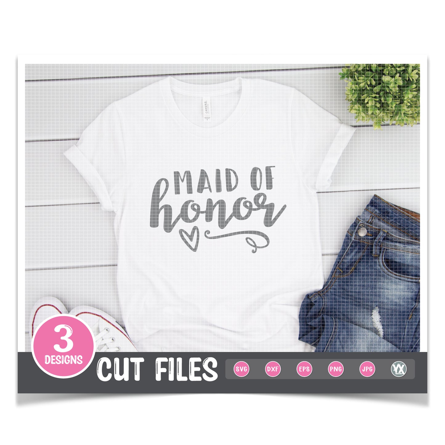 Bride - Bridesmaid - Maid of Honor SVG Set
