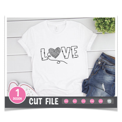 LOVE (Yarn) SVG