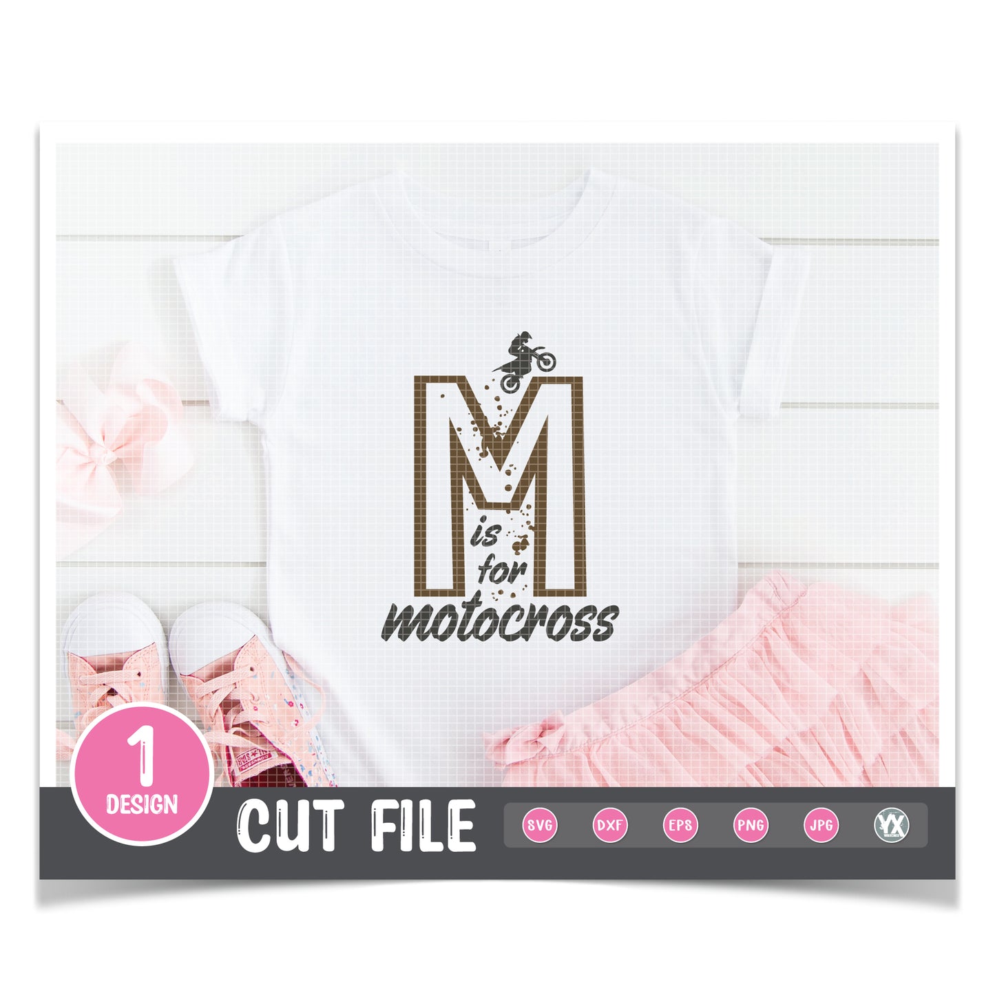 M is for Motocross SVG